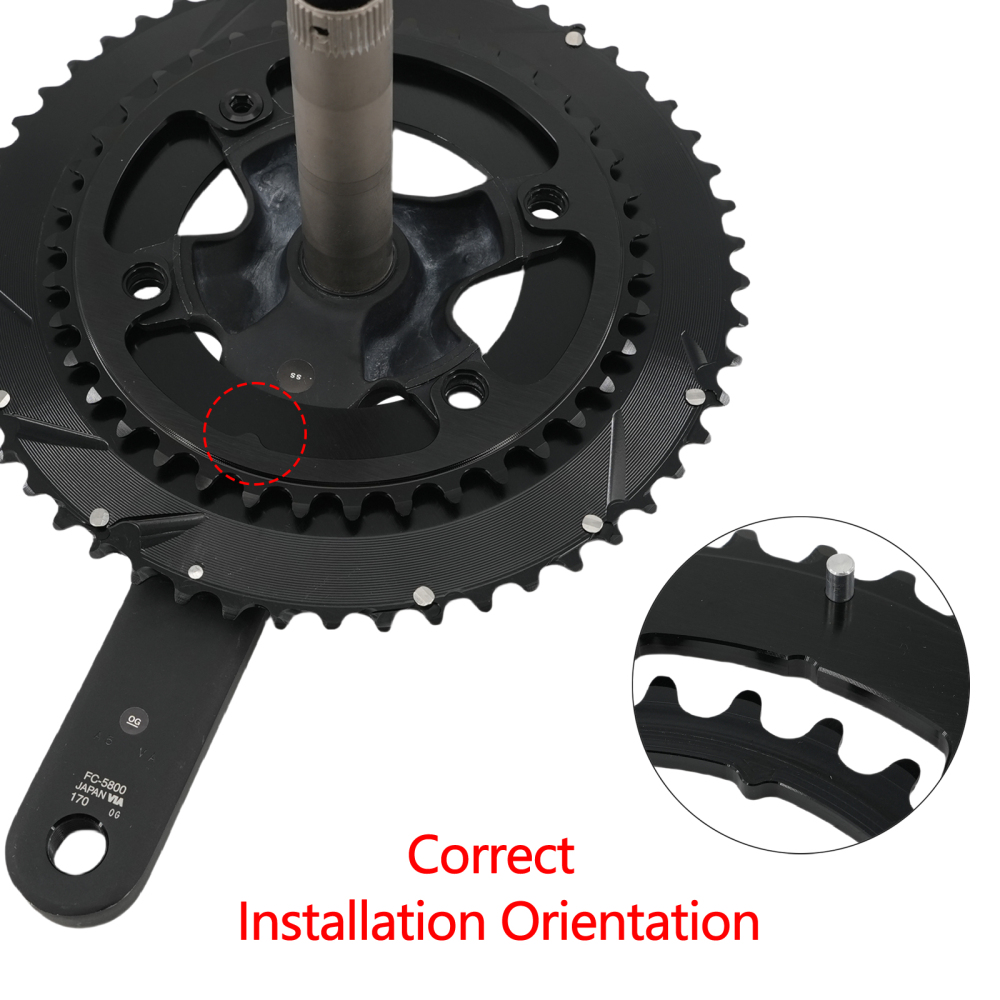 Stone 110bcd Double Chainring aero style for Shimano 105 5800 6800 9000 4 Bolt Road Bike 52 36T 53 39T 54 40T 46 32T 55T 56T 58T 44T