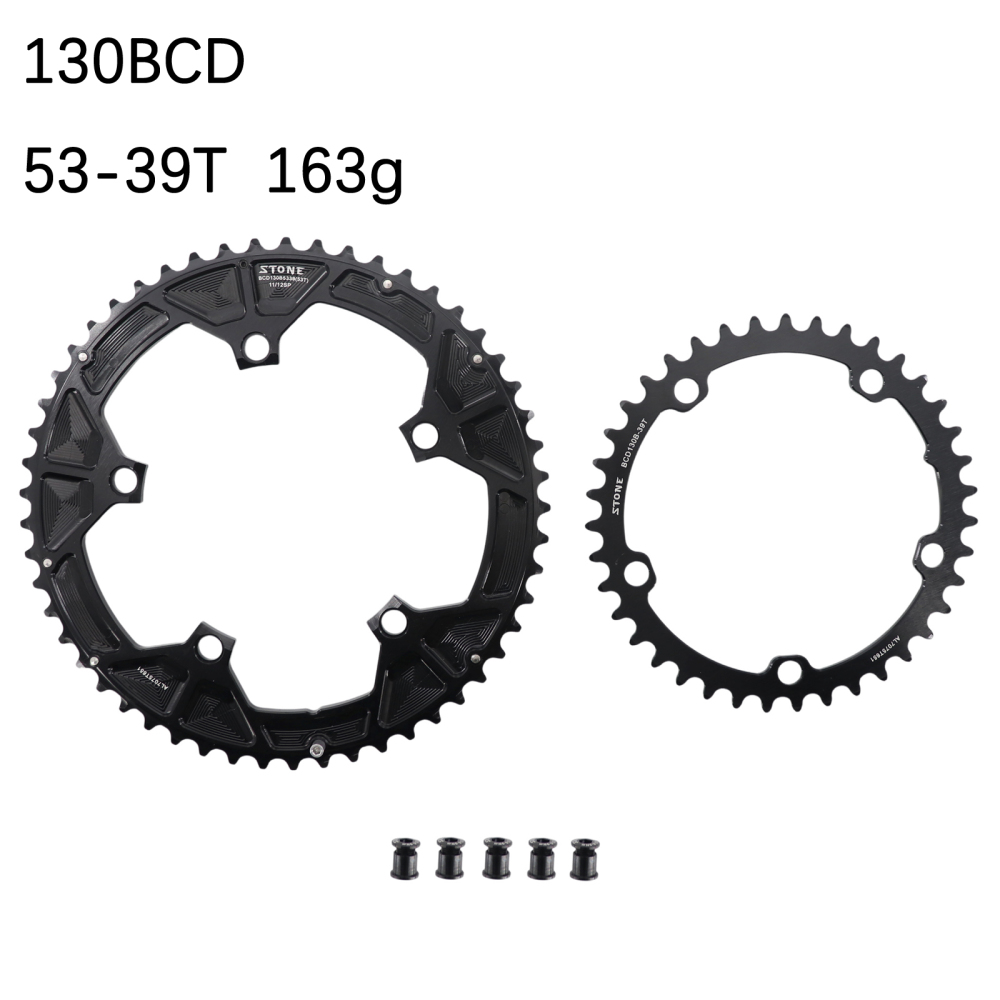 Stone 130bcd Round Double Chainring for Shimano 11s 12s Road Bike Folding Bike for Sram 11 Speed 58-44T 56-42T 55-40T 54-40T 53-39T