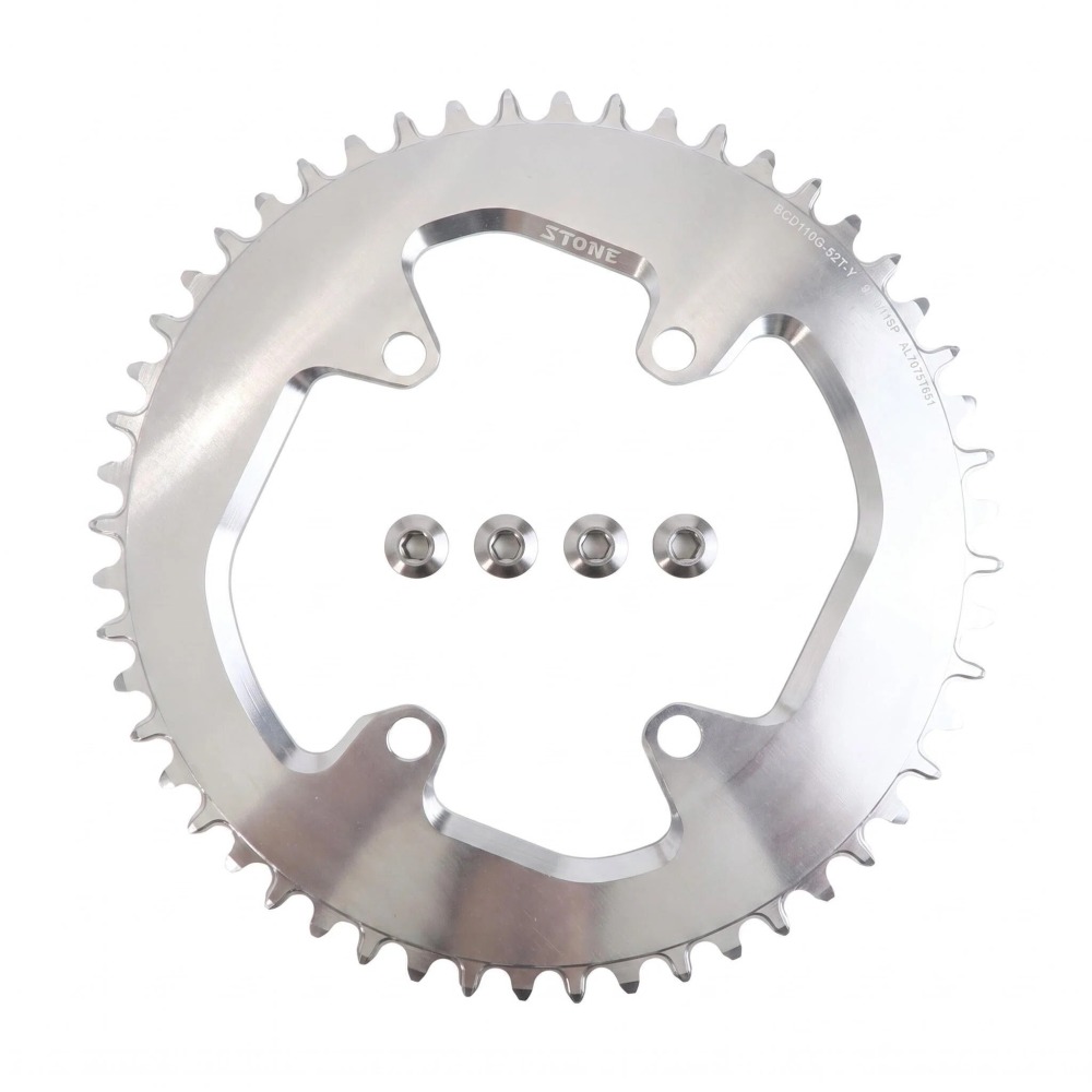 Stone Round Chainring 110 BCD for Shimano Gravel GRX FC RX810 RX600 34 36 38 40 42 46 58T 60T Tooth Road Bike Chainwheel 110bcd