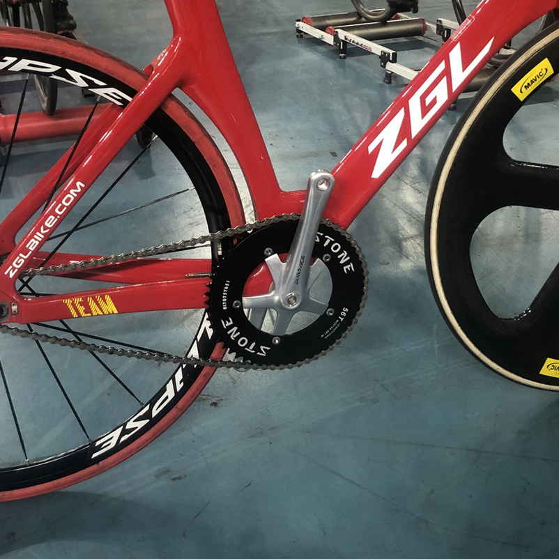 Stone 144 BCD Round Chainring for Fixie Fixed Gear Track Bike 42t to 70t 48 50 52 54 55 56 57 58 59 60 63 64 66 68 Single Speed Chainwheel 144bcd