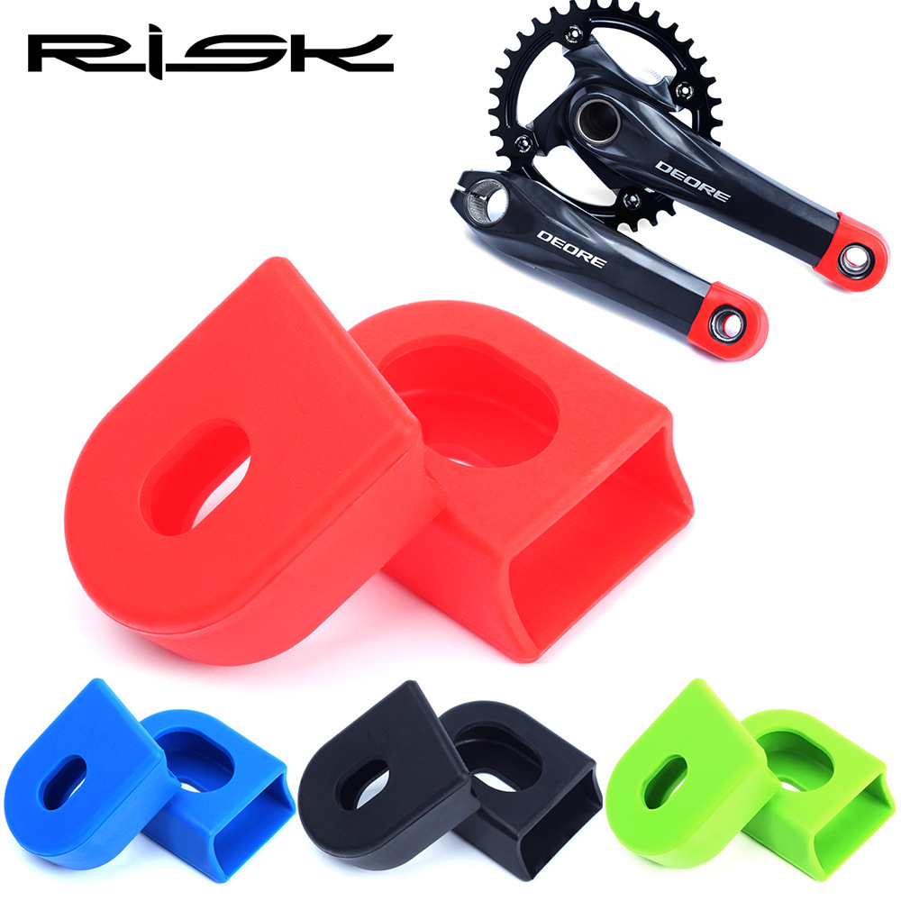 RISK Chainring Crank Protector Mountain/Road Bike Pedal Axle Silicone Protective Cover Anti-scratch Waterproof