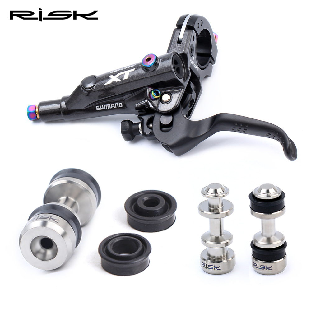 RISK Brake Lever Piston Titanium Alloy XT M8000 SLX M785 Hydraulic Disc Brake Piston Seal Repair Kit