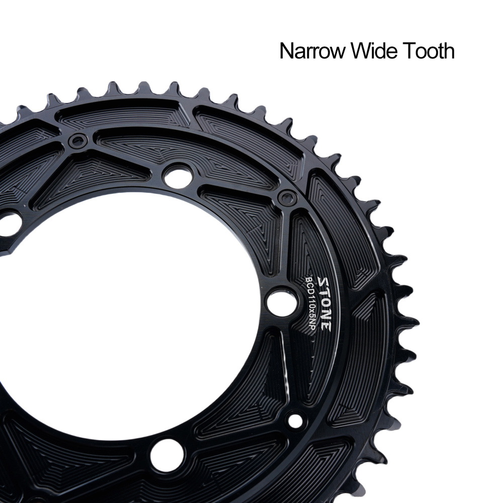 Stone 110bcd Round Chainring 4MM Offset Aero for Force Red Rival S350 S900 42t To 60t Road Bike for Sram Cx Gravel Quarq 5 Arms 12s 12 Speed