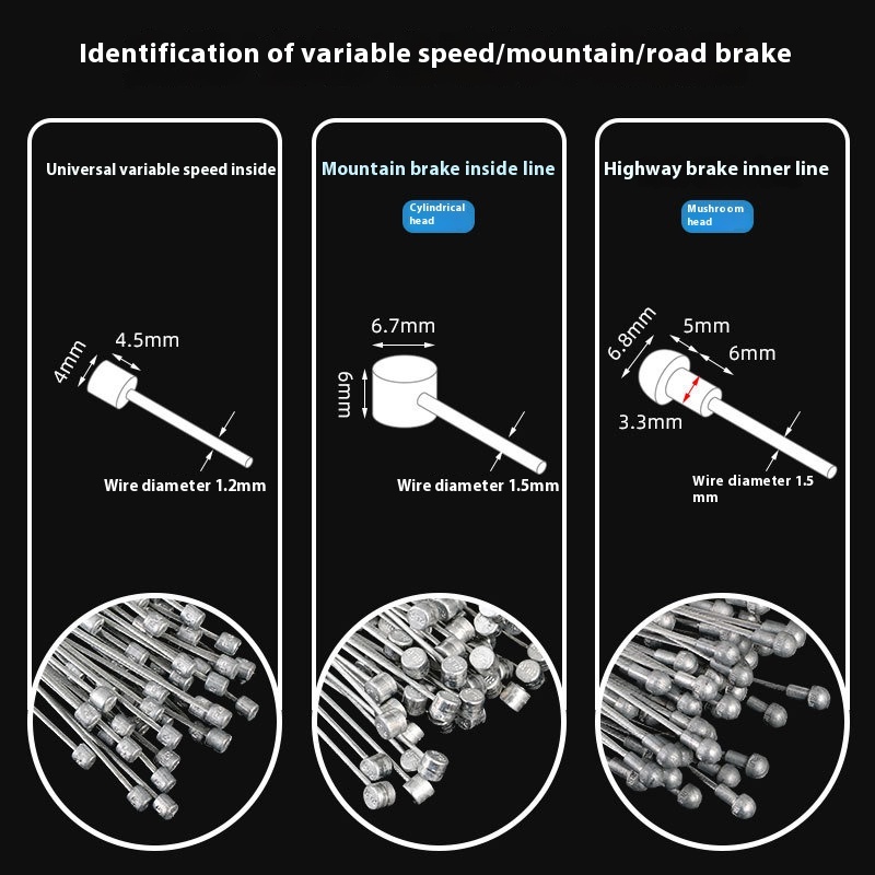 TRLREQ Cuiruike Mountain Bike Galvanized Shift Cable Brake Cable Steel Wire Rope Inner Cable Core Front Rear Cable Core