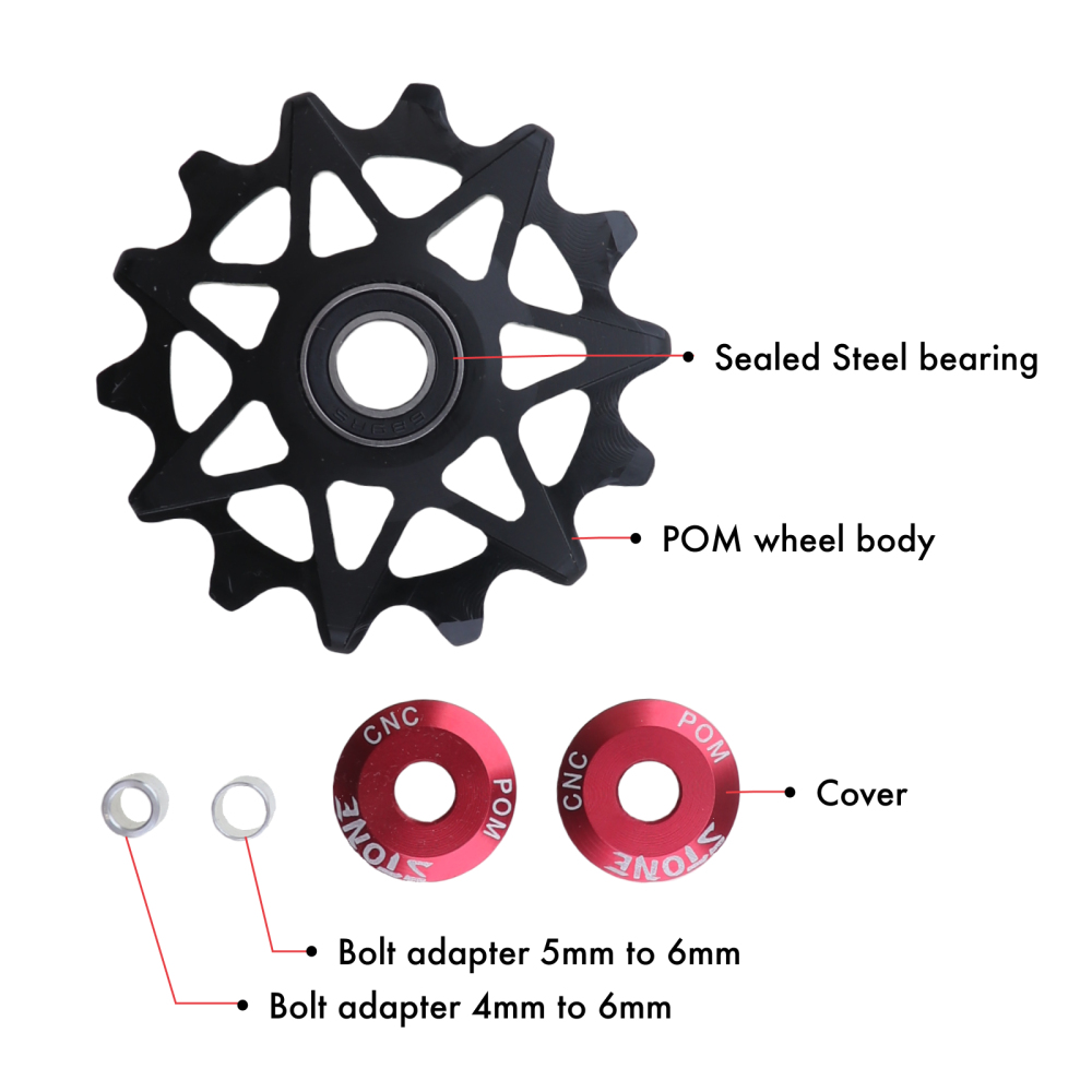 Stone Pulley Wheel Rear Guide Roller Jockey 10t 12t 14t 16t Bearing Road MTB Bike Bearings Rear Derailleur GX XX1 X01 Eagle