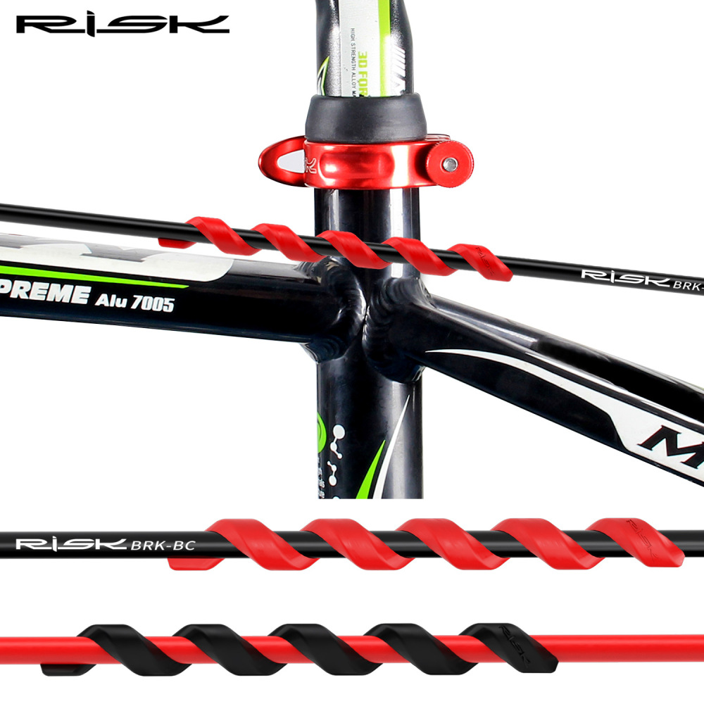 RISK Mountain/Road Bike Frame Protection Sleeve Open Spiral Cable Sleeve Anti-scratch Accessories