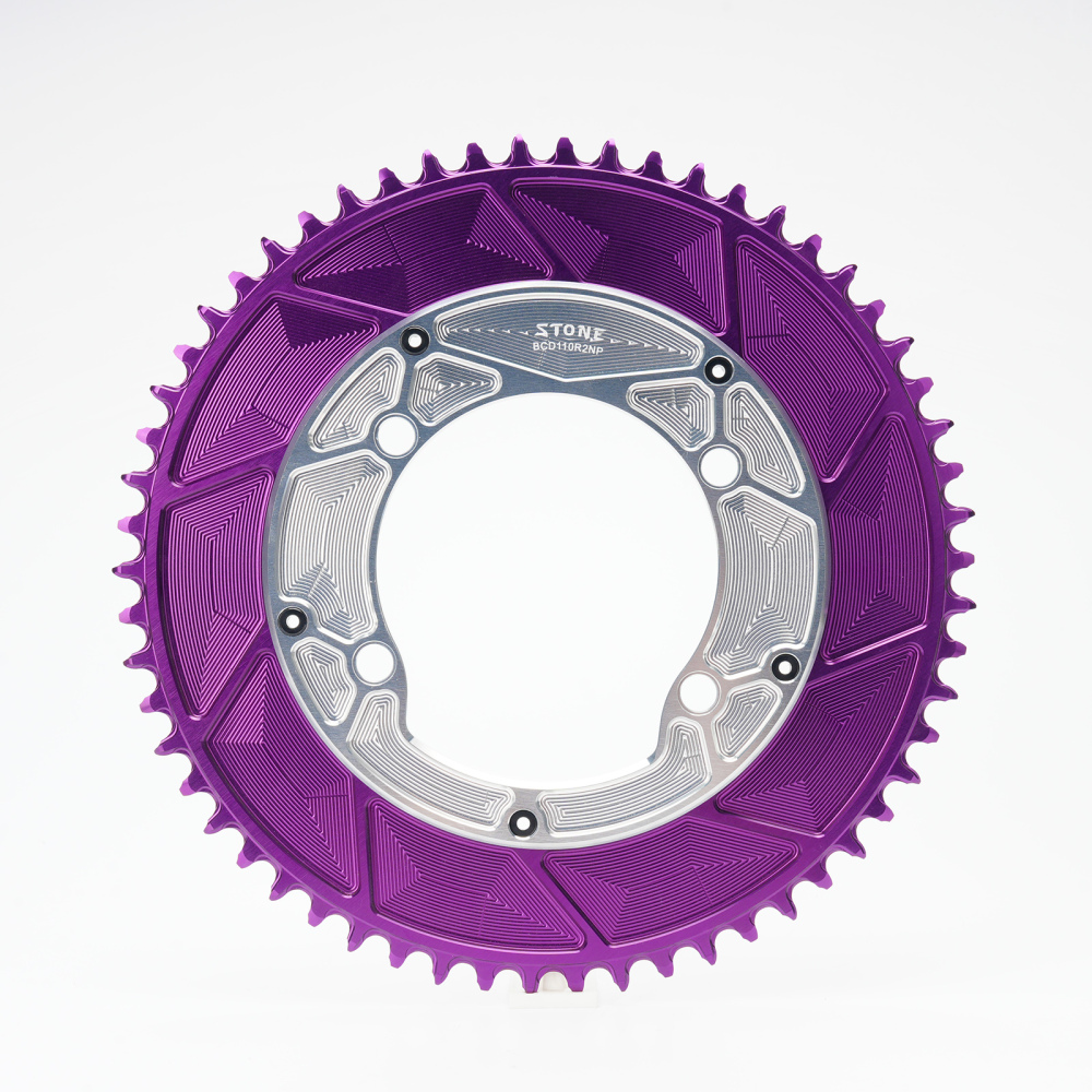 Stone Round bike Chainring inner Offset 4mm 110BCD 1x for Shimano 105 R7100 UT R8100 DA R9200 5800 6800 9000 Road Bike 12s 12 Speed aero style R7000 R8000 R9100