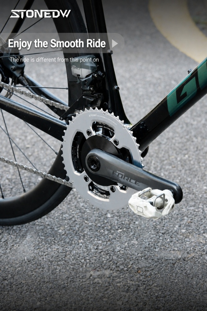 Stone 110bcd Double Bike Chainring aero hollow for Sram AXS Flattop 12 13 Speed for Shimano Sigeyi Magene QUARQ R7000 R7100 R8000 R8100 R9100 R9200 4700 5800 6800 9000