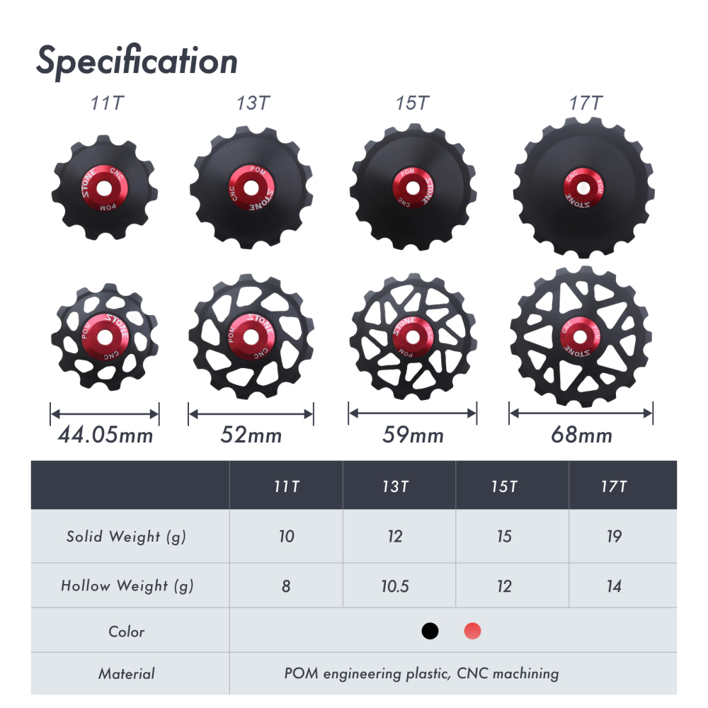 Stone Pulley Wheel Gear Guide Roller Jockey 10t 11t 13t 15t 17t Bearing Road MTB Bike Bearings Rear Derailleur X4 Shimano M370