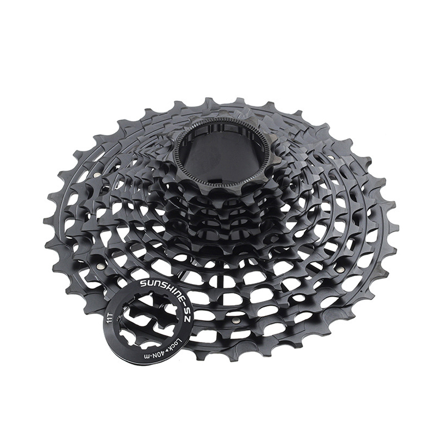 SUNSHINE-SZ HG Integrated Ultralight Cassette Freewheel for Road Bike 11 12 Speed 11-30T 32T 34T 36T Full-Steel CNC Black Silver