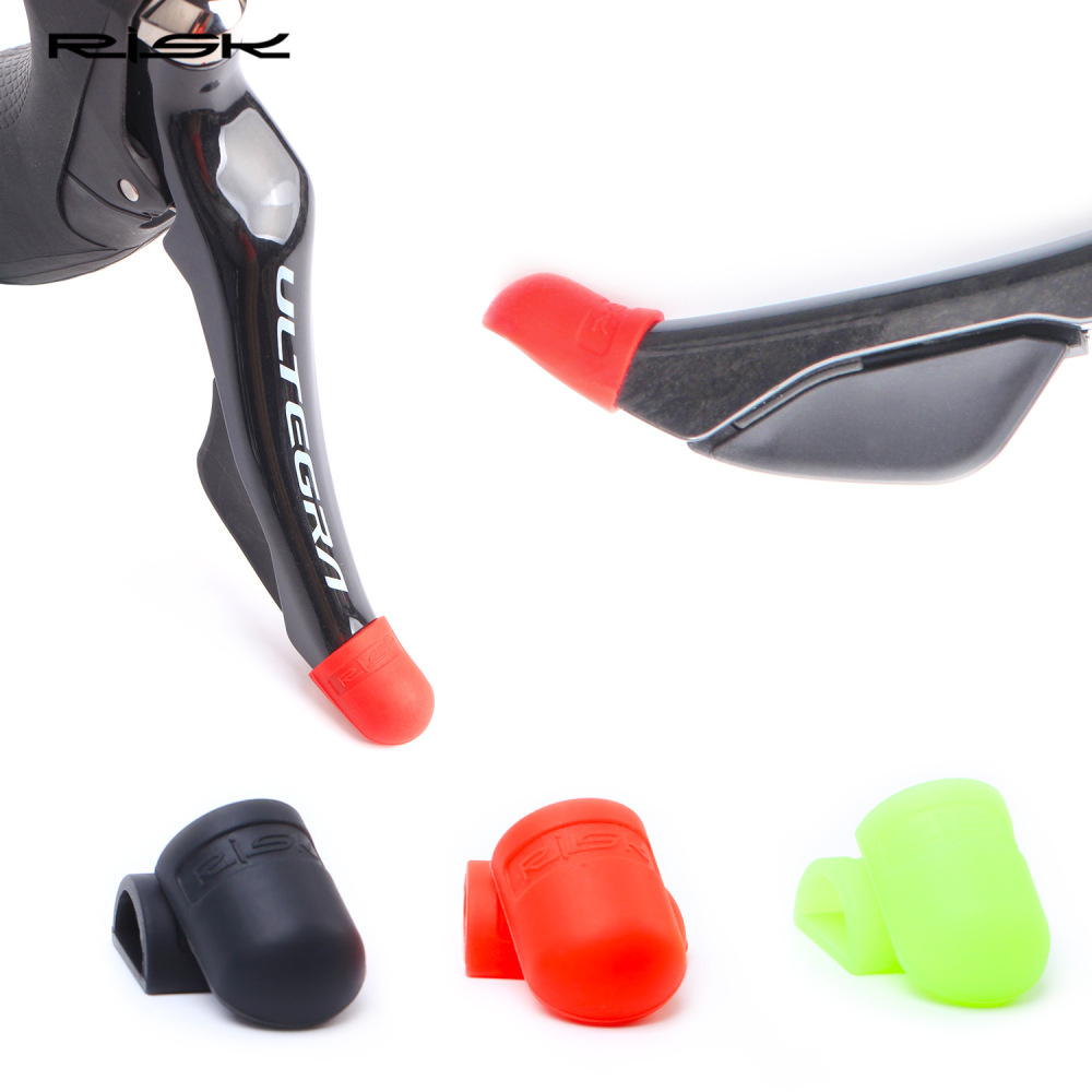 RISK Road Bike Shifter Protector Cover Bicycle Shifter Sleeve Colorful Silicone Cover Brake Lever Cover