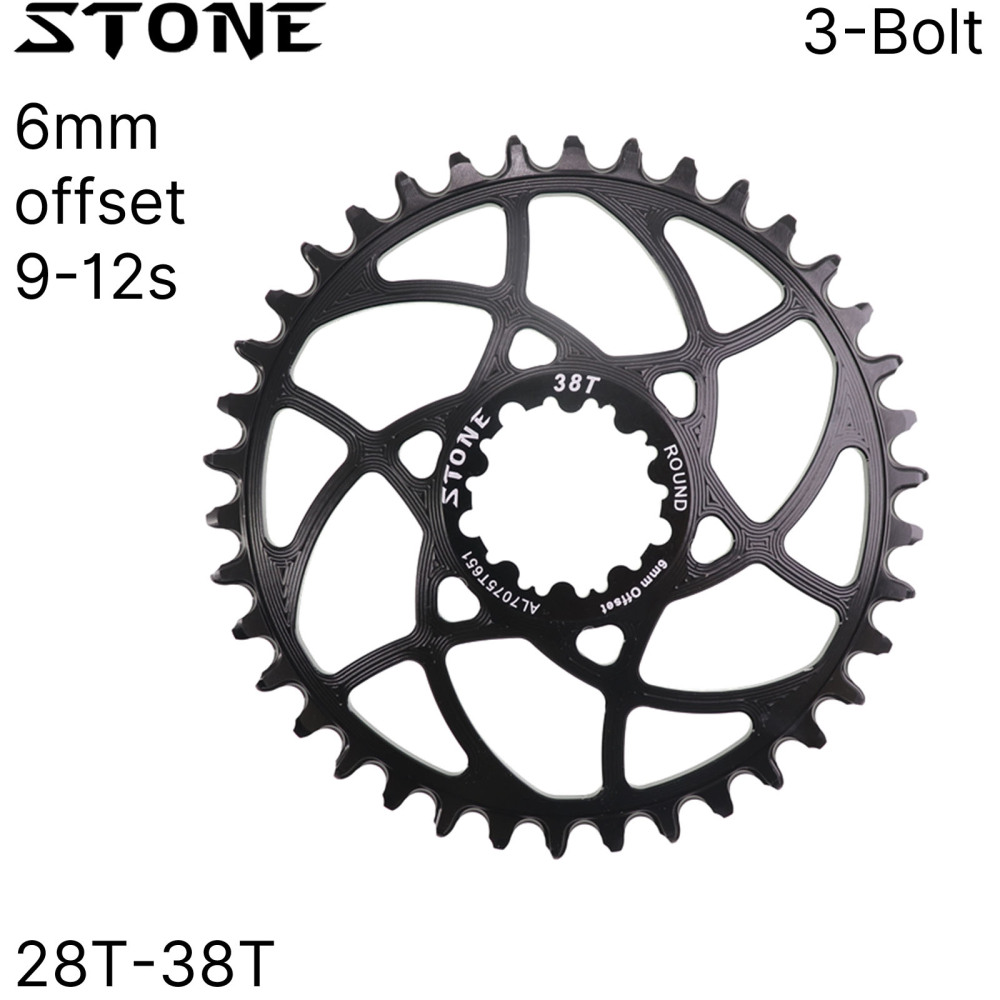 Stone Round Bike Chainring 6mm Offset Direct Mount for Sram GXP X9 X0 XX1 X01 Eagle 28t 32t 34t 38T Cycling Bicycle Chainwheel