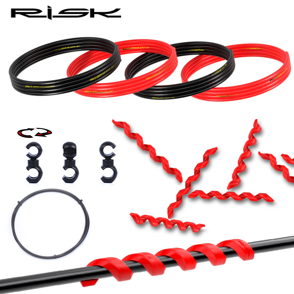 RISK Bicycle Cable Housing Kit - Includes Gear and Brake Inner Cable Cores Suitable for Mountain and Road Bikes