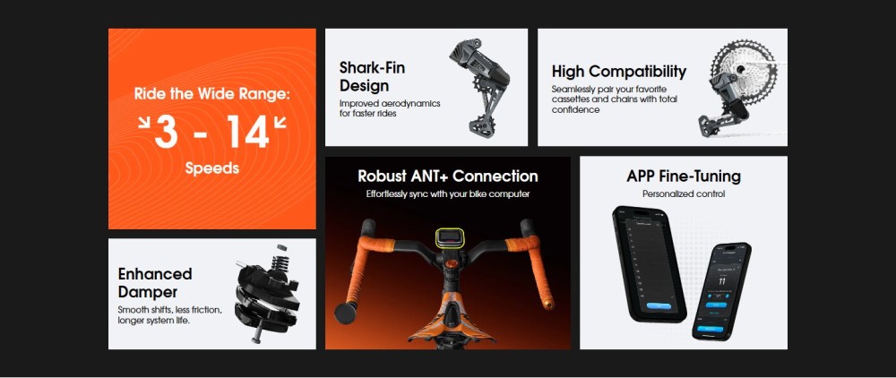 WHEELTOP EDS OX2.0 Wireless Electronic Shifter/Derailleur(Mountain Bike)
