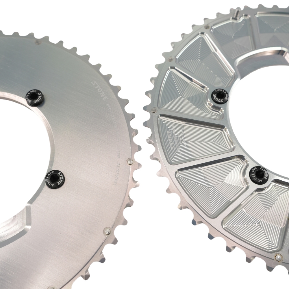 Stone 110bcd Double Chainring aero style for Shimano 105 5800 6800 9000 4 Bolt Road Bike 52 36T 53 39T 54 40T 46 32T 55T 56T 58T 44T