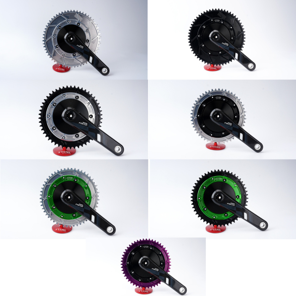 Stone 130BCD Round Chainring 4MM Offset Aero for Shimano 5700 6700 Round 42t 44T 46 48 50 52 55 58T 60T Road Bike ChainWheel 130bcd for Sram Red