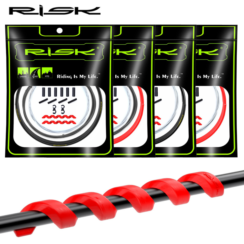 RISK Bicycle Cable Housing Kit - Includes Gear and Brake Inner Cable Cores Suitable for Mountain and Road Bikes