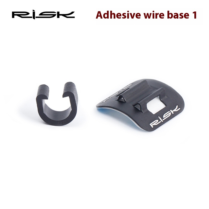 RISK C-Type Cable Cutter Frame Cable Guide Bicycle Cable Hose Double-sided Adhesive Aluminum Alloy Oil Pipe Fixing Seat