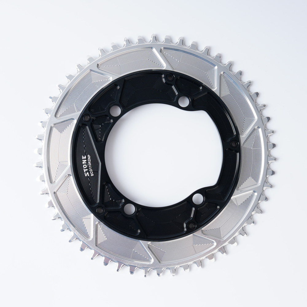 Stone Round bike Chainring inner Offset 4mm 110BCD 1x for Shimano 105 R7100 UT R8100 DA R9200 5800 6800 9000 Road Bike 12s 12 Speed aero style R7000 R8000 R9100