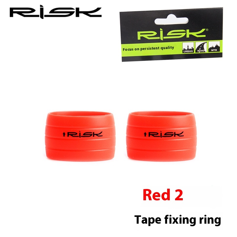 RISK bicycle handlebar tape with fixing ring, suitable for road bikes, fixed with silicone anti-slip wrap for fixed-gear bikes.