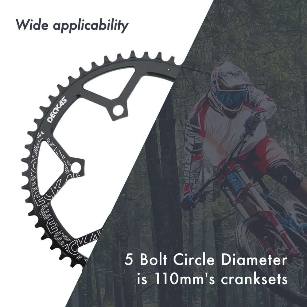 Deckas Chainring Round 110BCD for Force Red Rival S350 S900 36t To 56t Road Bike for Sram Cx Gravel Quarq 5 Arms 110 Bcd