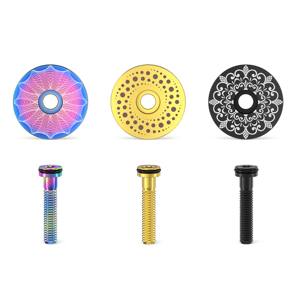 RISK Titanium Alloy Headset Cap for Mountain and Road Bikes 28.6mm Fork