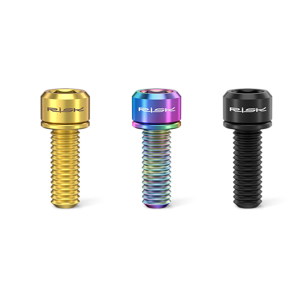 RISK Mountain Bike M6x18/20 Brake Caliper Colorful Titanium Alloy Washer Screws