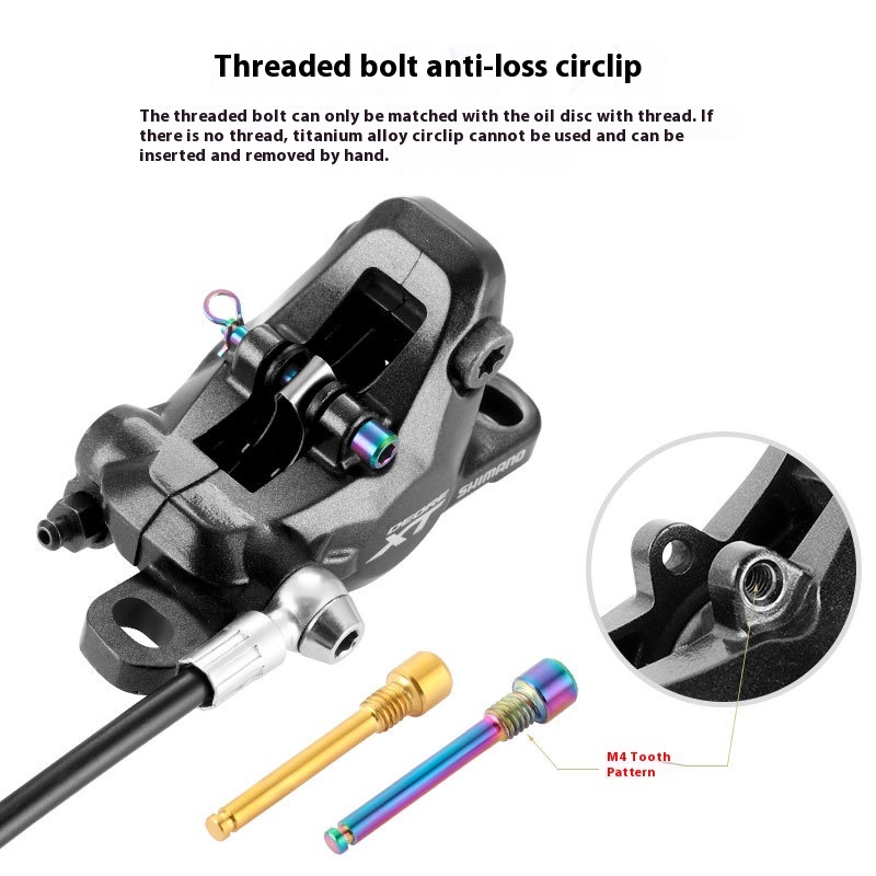 TOORPE Mountain Bike Titanium Alloy Oil Disc Pin XT XTR Disc Brake Rotor Screw Fixing Clip Spring
