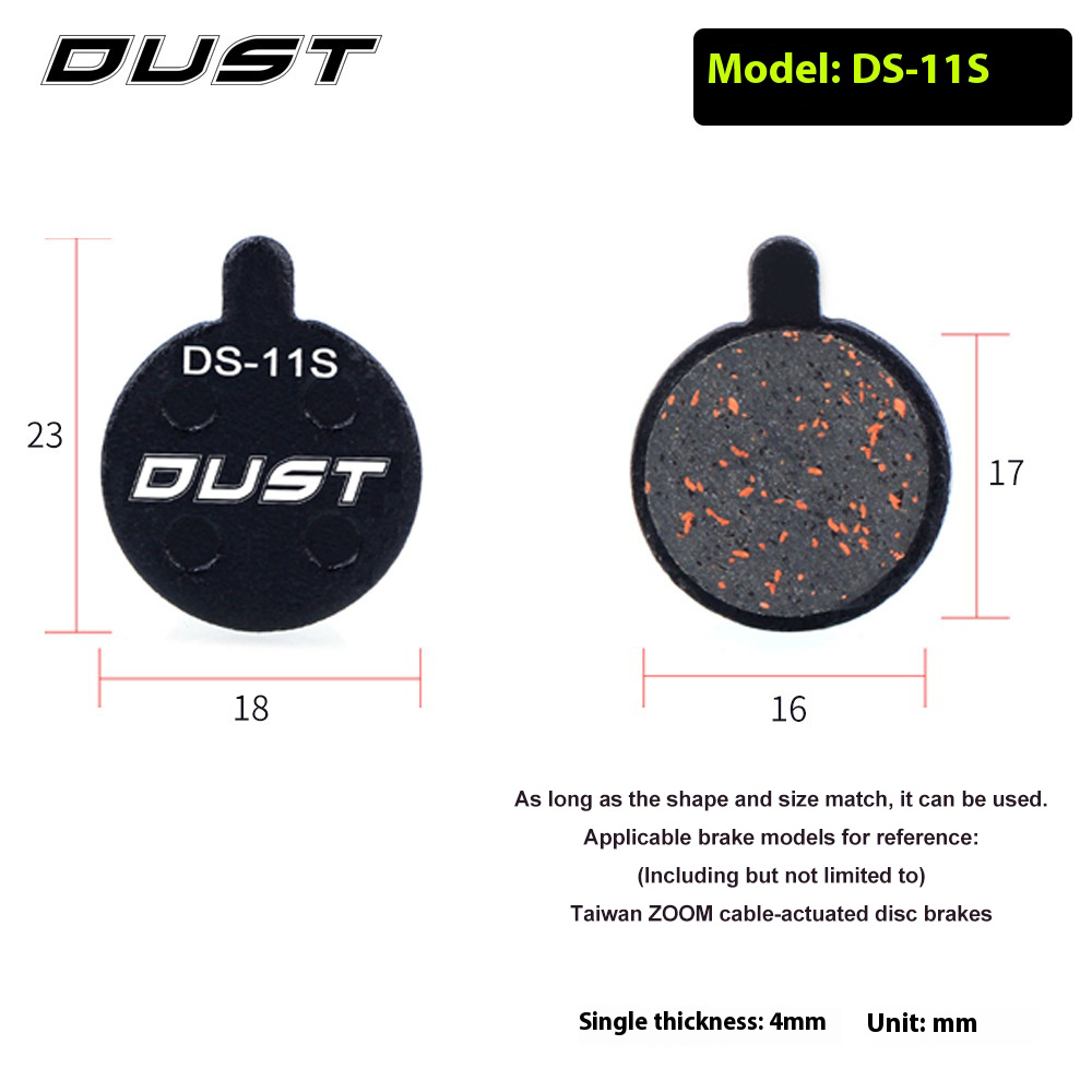 Risk DUST Mountain Bike Disc Brake Pads Resin Semi-Metallic for M446 E3 M355 Brake Lining