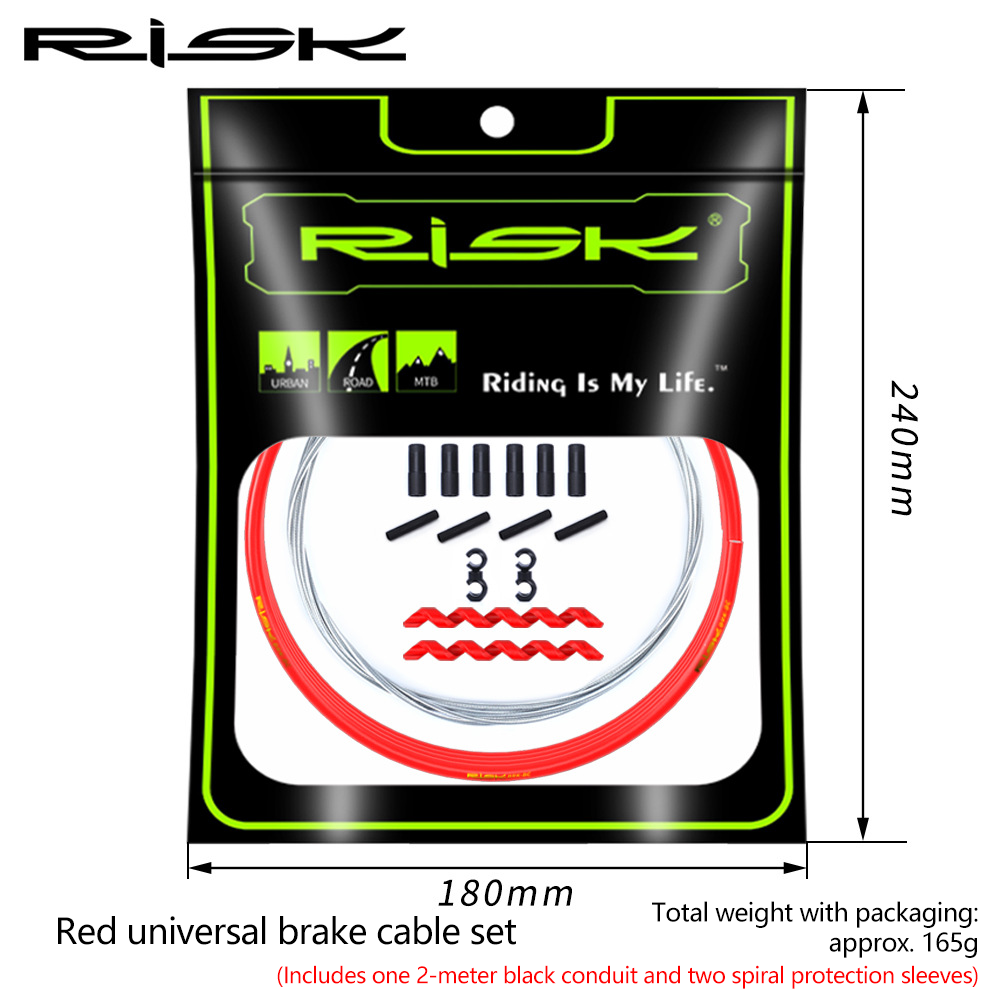RISK Bicycle Cable Housing Kit - Includes Gear and Brake Inner Cable Cores Suitable for Mountain and Road Bikes
