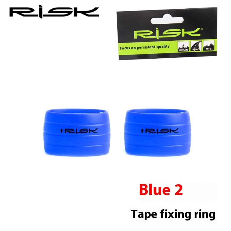 RISK bicycle handlebar tape with fixing ring, suitable for road bikes, fixed with silicone anti-slip wrap for fixed-gear bikes.
