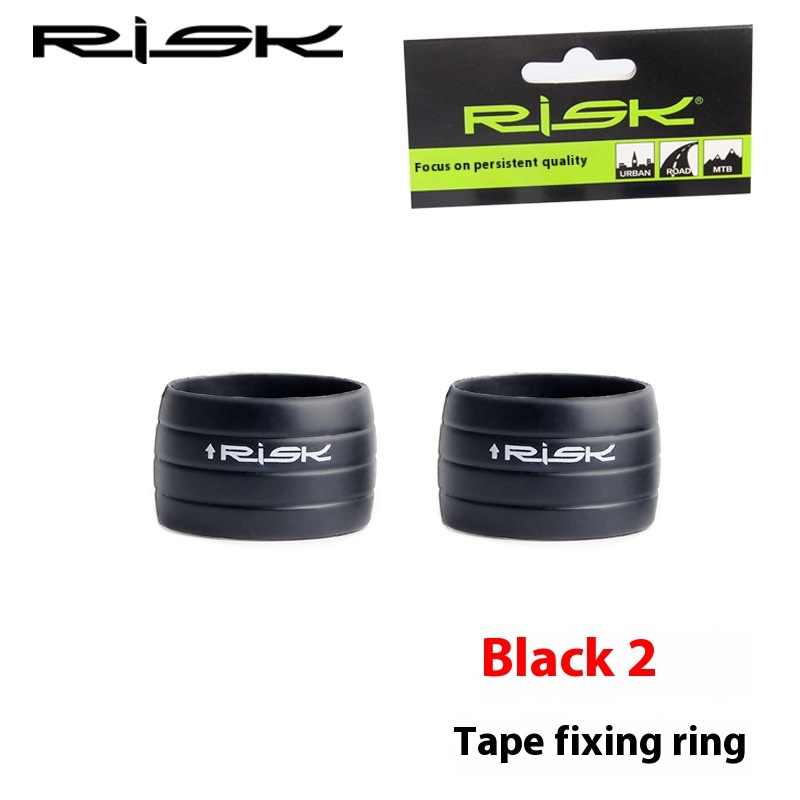 RISK bicycle handlebar tape with fixing ring, suitable for road bikes, fixed with silicone anti-slip wrap for fixed-gear bikes.