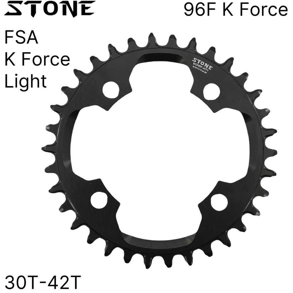 Stone Round Chainring 96BCD for Fsa K Force Light 2020 30t 32 34t 36 38t 40 42T Narrow and Wide Bike Chainwheel 96 BCD
