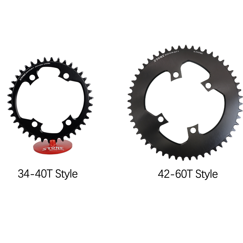 Stone Round Chainring 107BCD for Sram Rival Crankset 107 Bcd Road Bike 34 36 40 42 44 46 48 50 52 54 56 58 60T axs flattop