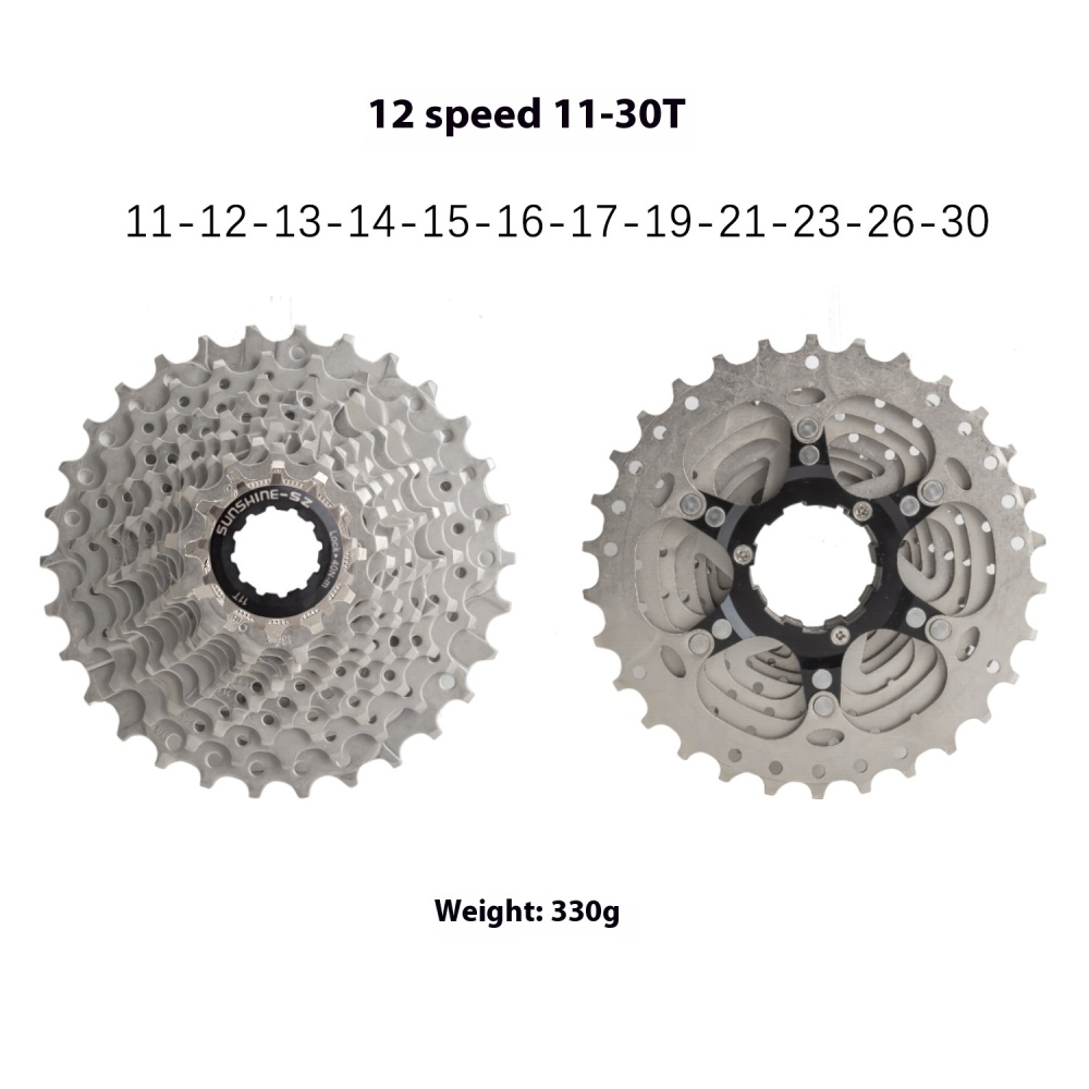 SUNSHINE-SE HG Cassette Freewheel for Road Bike 8 / 9 / 10 / 11 / 12 Speed Standard Series 11-23T 25T 28T 30T 32T 34T 36T Compatible with Shimano SRAM Sensah LTWOO Microshift HG Freehub Systems