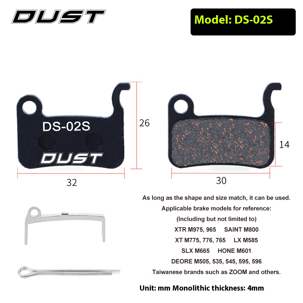 Risk DUST Mountain Bike Disc Brake Pads Resin Semi-Metallic for M446 E3 M355 Brake Lining