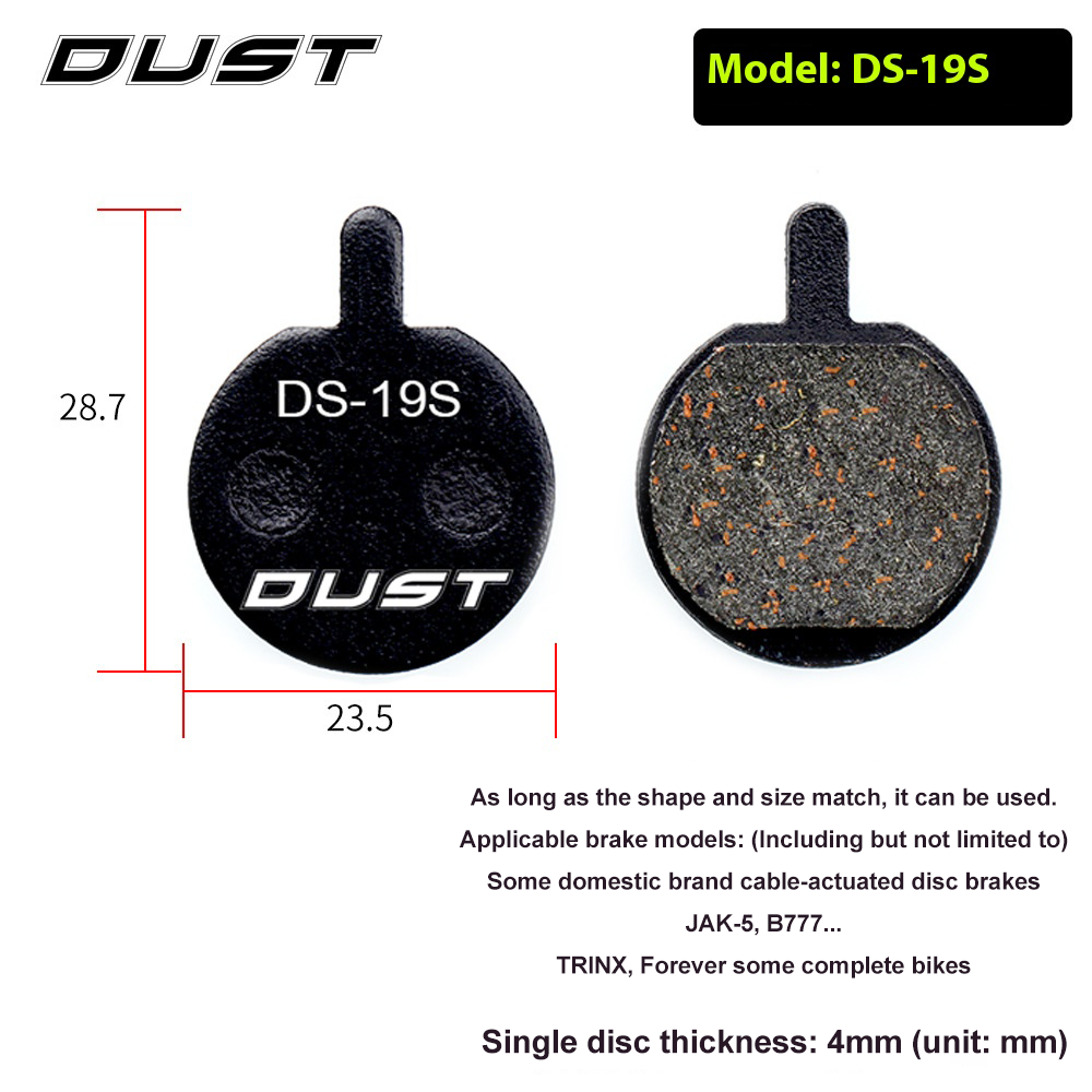 Risk DUST Mountain Bike Disc Brake Pads Resin Semi-Metallic for M446 E3 M355 Brake Lining