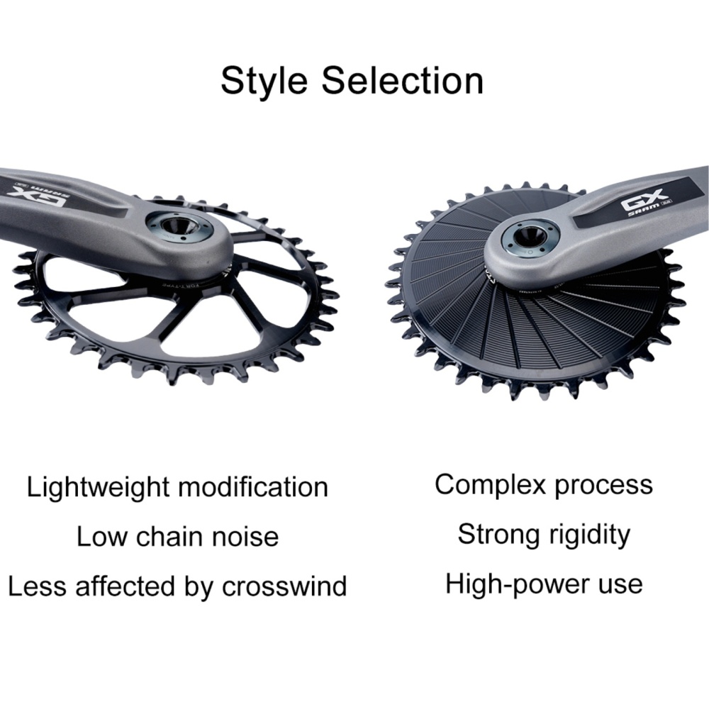 Stone Bike Chainring for AXS Flattop T-type Chain 12S 3mm Offset Direct Mount Oval for Sram X0 XX SL GX 26T To 40T Hollow Aero Style
