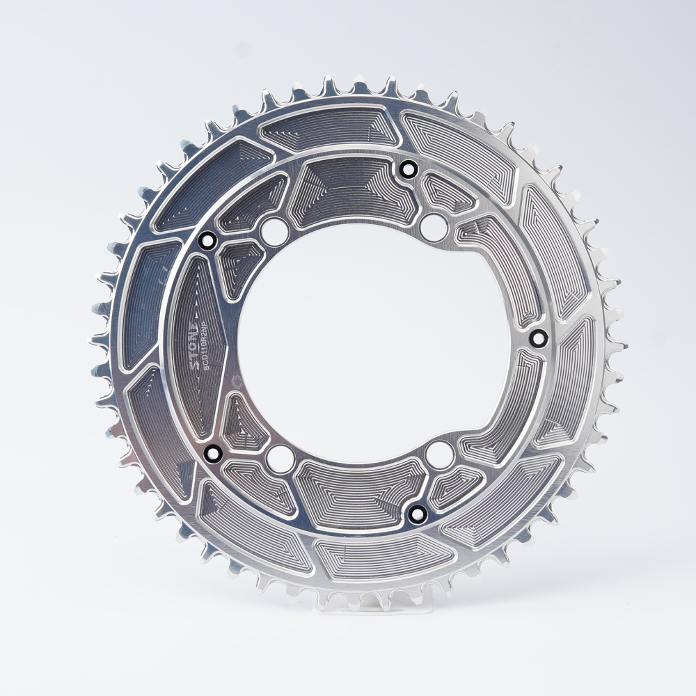 Stone Round bike Chainring inner Offset 4mm 110BCD 1x for Shimano 105 R7100 UT R8100 DA R9200 5800 6800 9000 Road Bike 12s 12 Speed aero style R7000 R8000 R9100