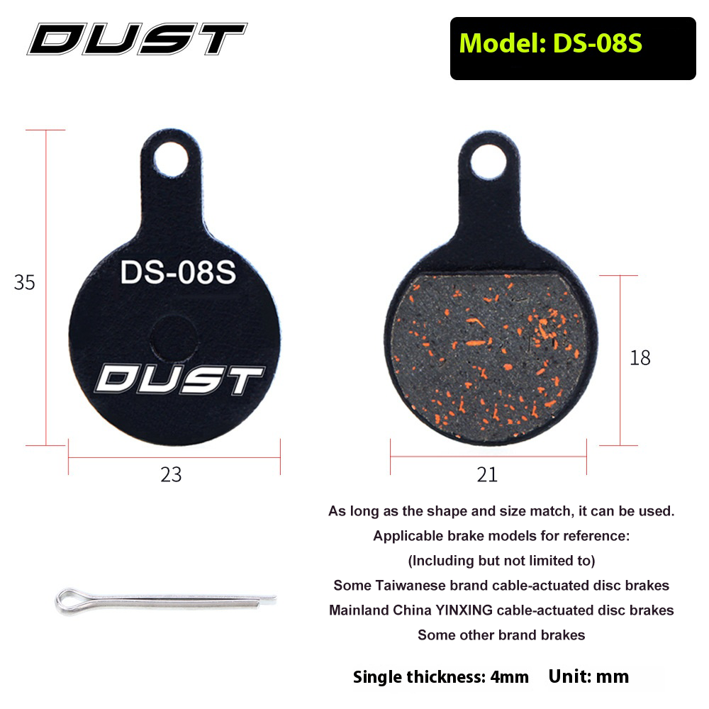 Risk DUST Mountain Bike Disc Brake Pads Resin Semi-Metallic for M446 E3 M355 Brake Lining