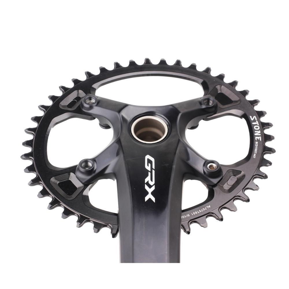 Stone Oval Bike Chainring 110BCD for Shimano Gravel GRX FC RX810 RX600 36T 38 40 42 46 58T 60T Narrow Wide Road Bike Chainwheel