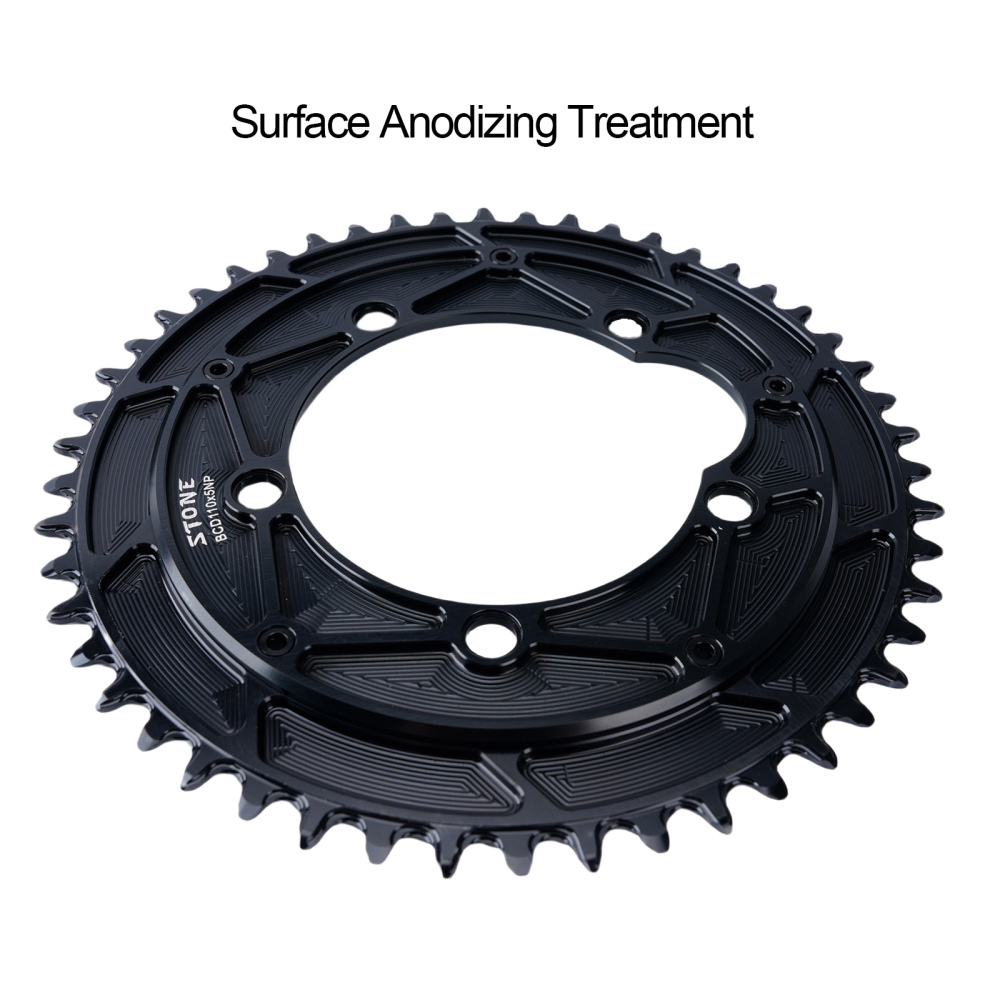 Stone 110bcd Round Chainring 4MM Offset Aero for Force Red Rival S350 S900 42t To 60t Road Bike for Sram Cx Gravel Quarq 5 Arms 12s 12 Speed