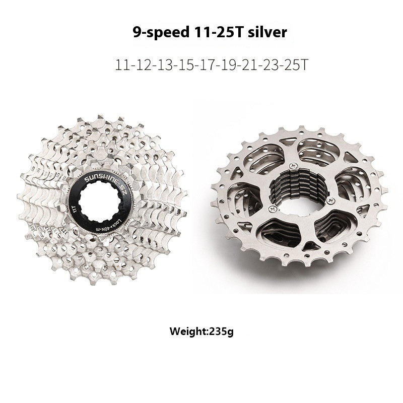SUNSHINE-SE HG Cassette Freewheel for Road Bike 8 / 9 / 10 / 11 / 12 Speed Standard Series 11-23T 25T 28T 30T 32T 34T 36T Compatible with Shimano SRAM Sensah LTWOO Microshift HG Freehub Systems