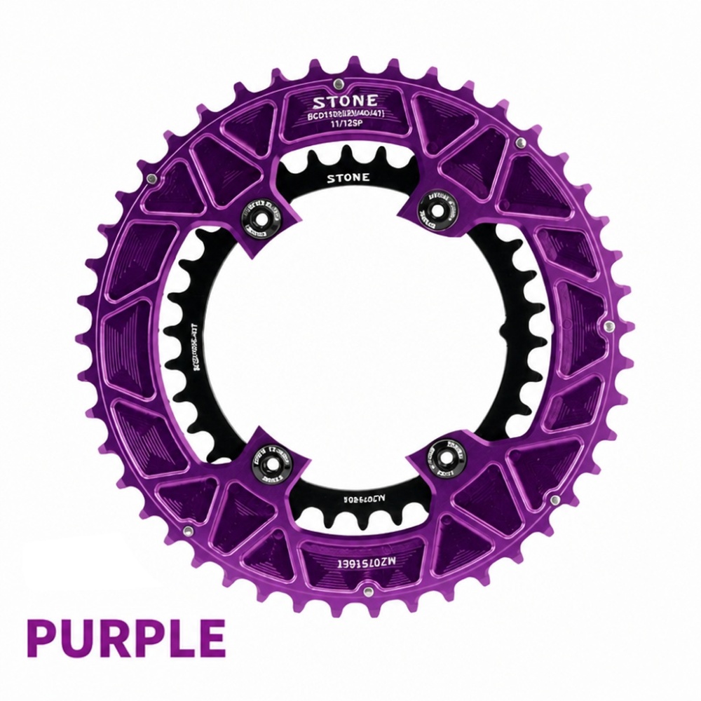 Stone 110bcd Round Double Chainring for Shimano 105 R7100 UT R8100 DA R9200 Di2 Road Bike 58 56 55 54 52 53 52 50 48 46 42 40 39 36 34 32T