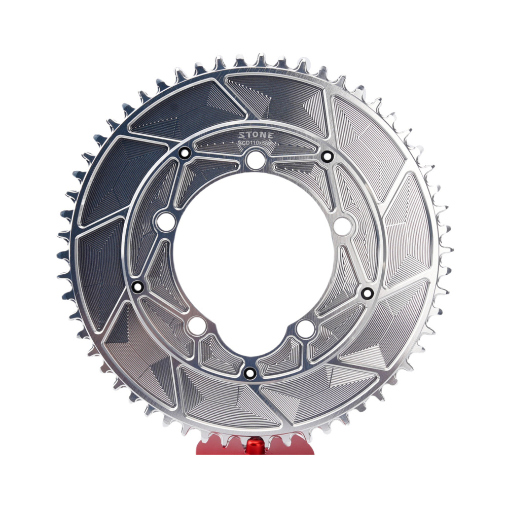 Stone 110bcd Round Chainring 4MM Offset Aero for Force Red Rival S350 S900 42t To 60t Road Bike for Sram Cx Gravel Quarq 5 Arms 12s 12 Speed