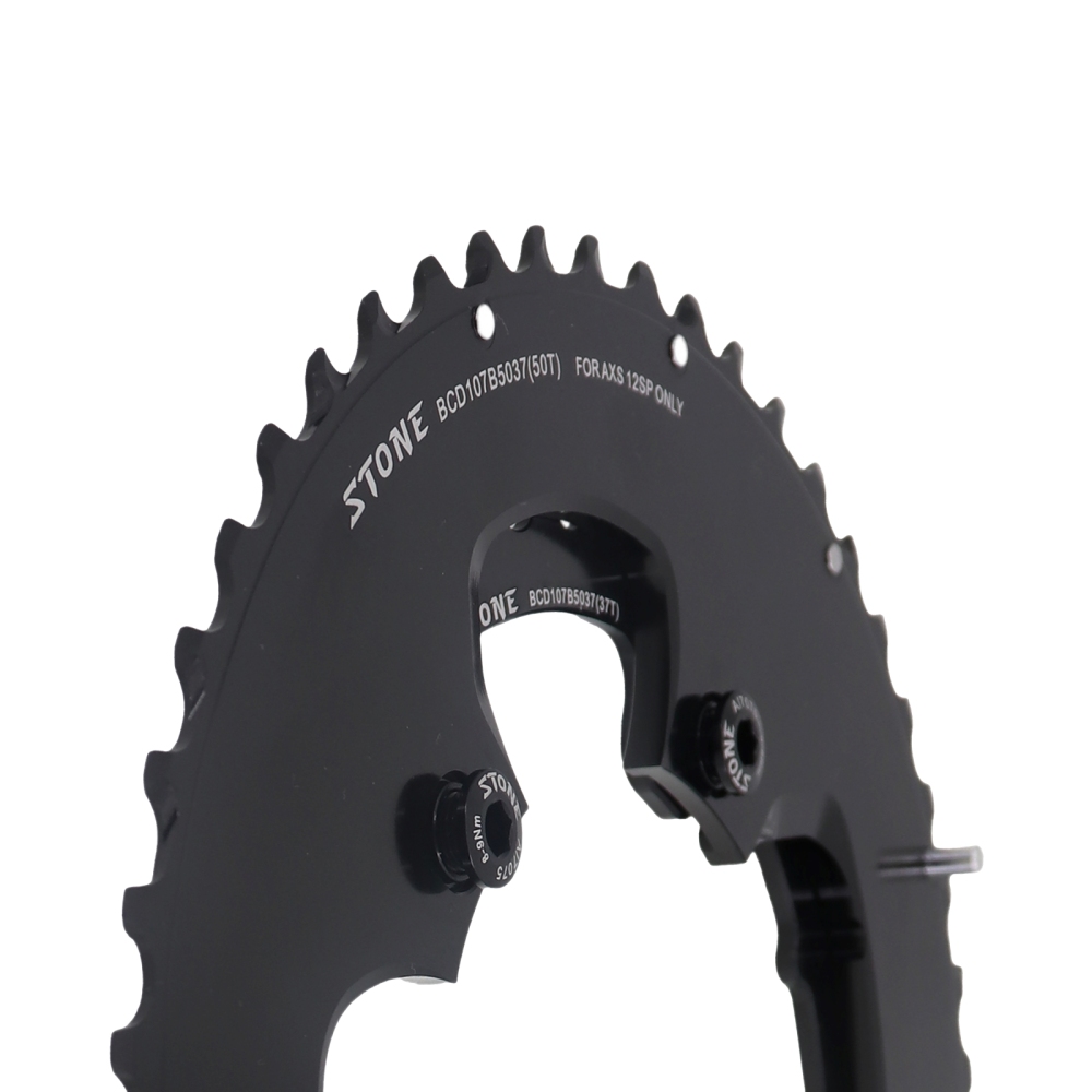 STONE 107BCD Bike Double Chainring Round 2X for Sram FORCE ETAP Flattop AXS 12S 46T 48T 33 35T 50T 37T 52T 39T 54T 41T Circle
