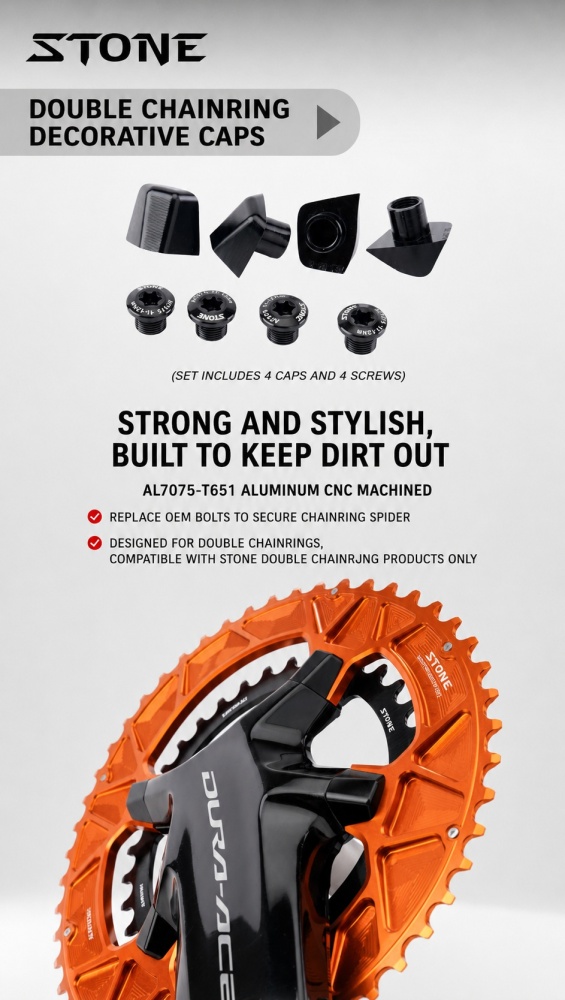 Stone 110bcd Round Double Chainring for Shimano 105 R7100 UT R8100 DA R9200 Di2 Road Bike 58 56 55 54 52 53 52 50 48 46 42 40 39 36 34 32T