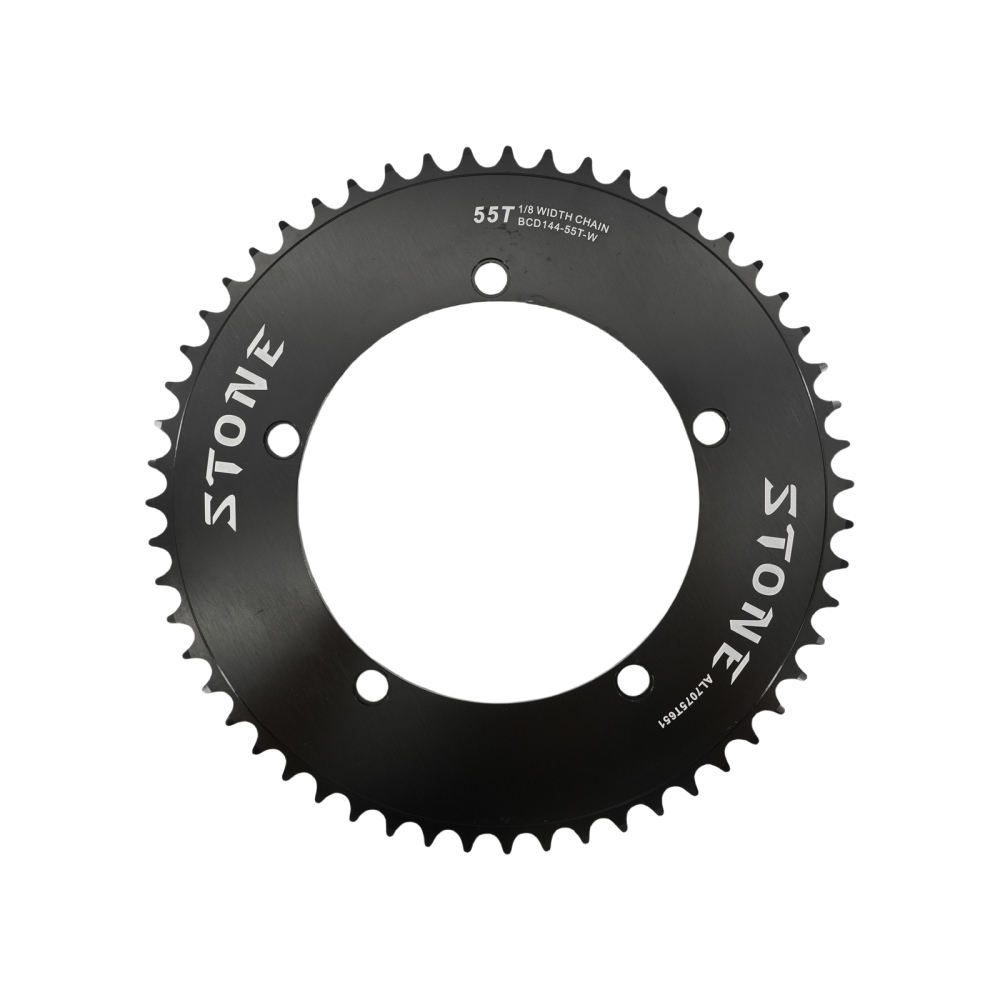 Stone 144 BCD Round Chainring for Fixie Fixed Gear Track Bike 42t to 70t 48 50 52 54 55 56 57 58 59 60 63 64 66 68 Single Speed Chainwheel 144bcd
