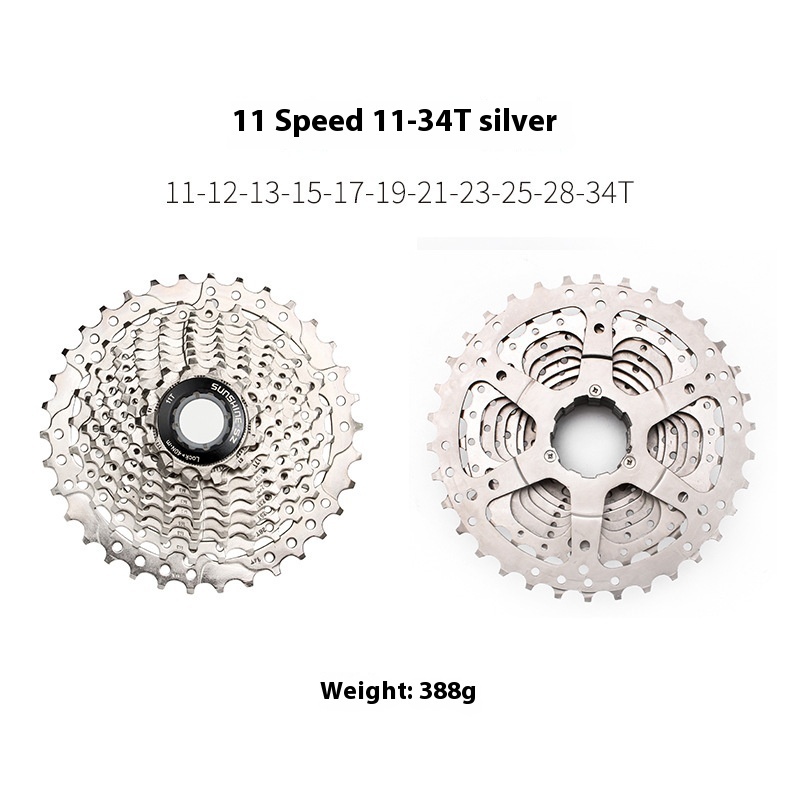 SUNSHINE-SE HG Cassette Freewheel for Road Bike 8 / 9 / 10 / 11 / 12 Speed Standard Series 11-23T 25T 28T 30T 32T 34T 36T Compatible with Shimano SRAM Sensah LTWOO Microshift HG Freehub Systems