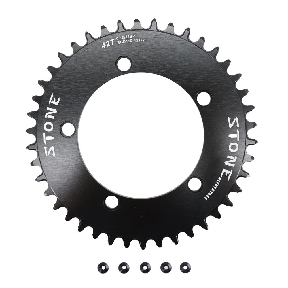 STONE Round Chainring 110 BCD for SRAM Force Red Rival S350 S900 5-Arm Narrow Wide 1x Road Gravel CX Bike Chainring 32T-70T Hollow AERO